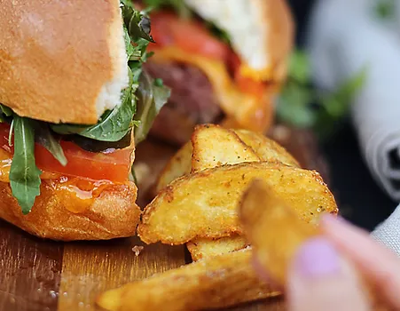the lab cut burger fries